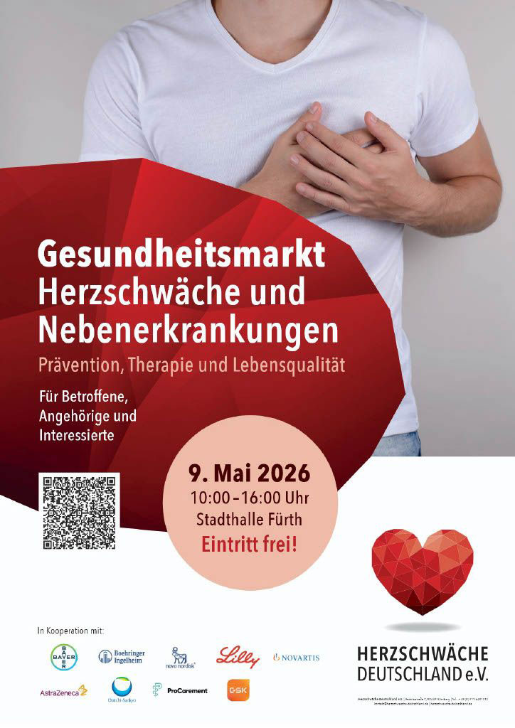 Plakat zum Gesundheitsmarkt Herzschwäche 2026